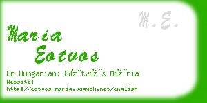 maria eotvos business card